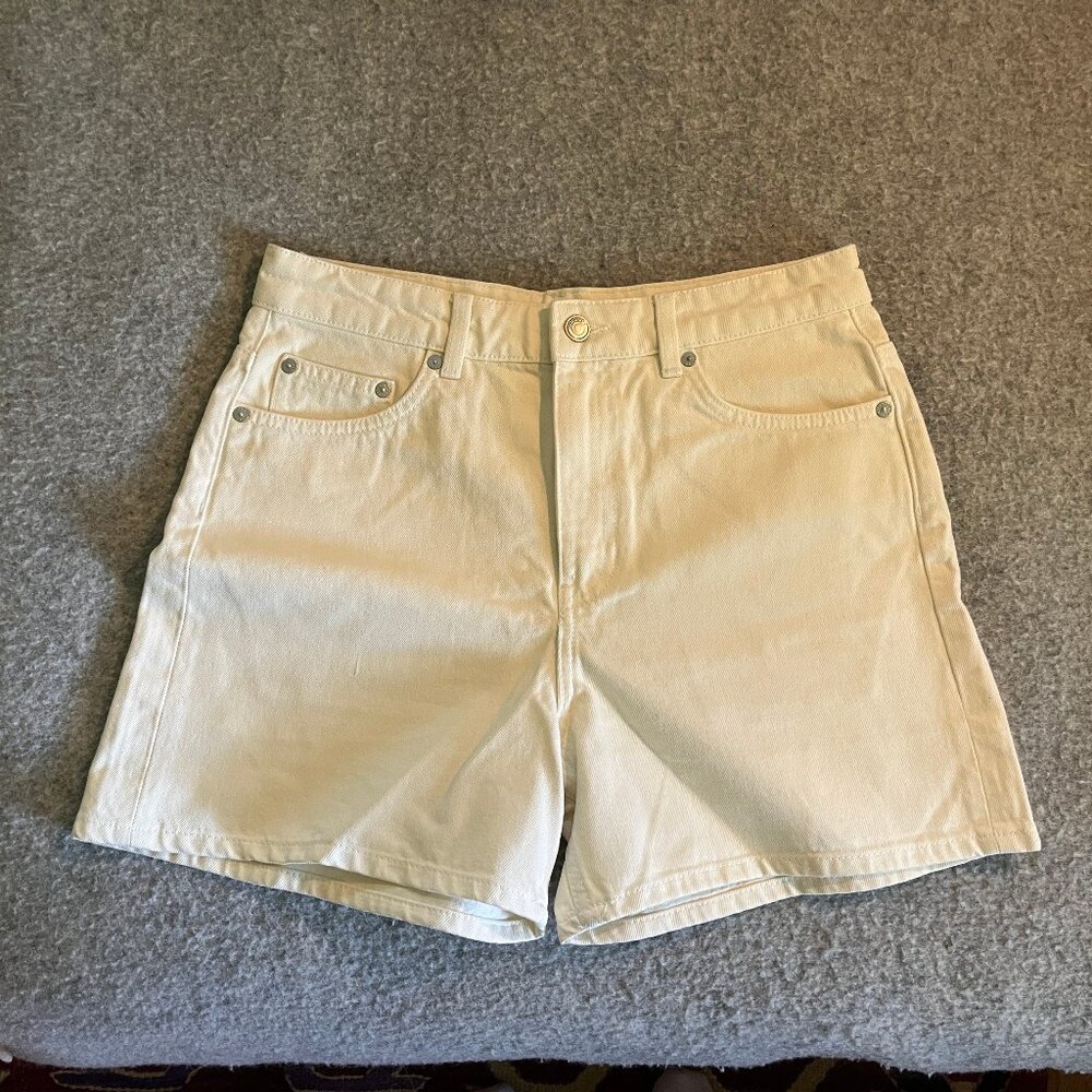 Arket A-Line High-Waist Denim Shorts
